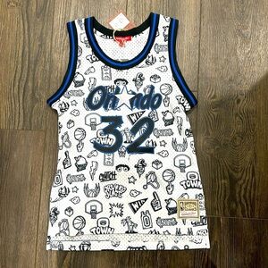 Women's Orlando Magic Shaquille O'Neal Mitchell & Ness Doodle Swingman Jersey S